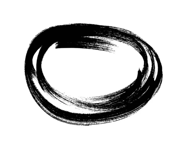 Circle Drawn Black Marker Doodle Style Scribble Circle Black Hand — Vettoriale Stock