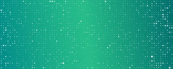Abstrakter Geometrischer Hintergrund Von Quadraten Grüner Pixelhintergrund Mit Leerraum Vektorillustration — Stockvektor