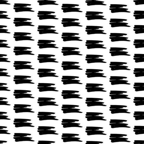 Nahtloses Muster Mit Schwarzen Marker Kritzeleien Auf Weißem Hintergrund Vektorillustration — Stockvektor