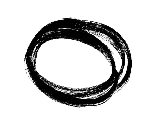 Circle Drawn Black Marker Doodle Style Scribble Circle Black Hand — Διανυσματικό Αρχείο