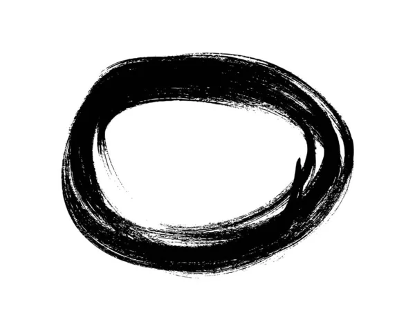 Circle Drawn Black Marker Doodle Style Scribble Circle Black Hand — Stockvektor