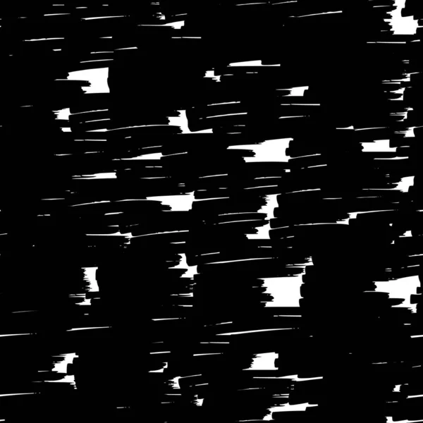 Seamless Pattern Black Marker Scribbles White Background Vector Illustration - Stok Vektor