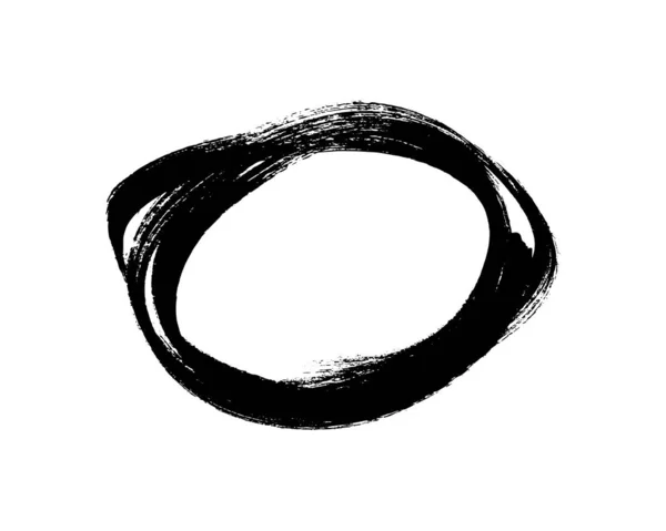 Kruh Nakreslený Černou Značkou Kruh Čmáranic Stylu Čmáranice Černé Ručně — Stockový vektor