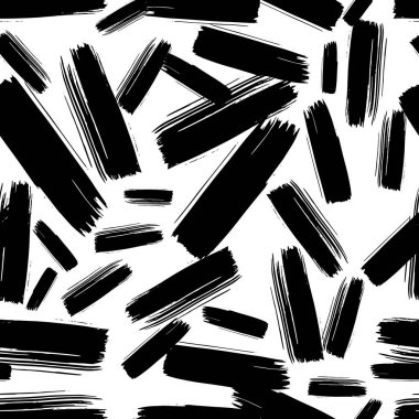 Koyu elle çizilmiş kusursuz desen beyaz arka planda karalama lekesi. Soyut grunge dokusu. Vektör illüstrasyonu