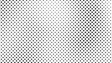 Noktalı Grunge yarım ton arka plan. Çizgi roman tarzında siyah ve beyaz pop sanatları. Tek renkli nokta dokusu. Vektör illüstrasyonu