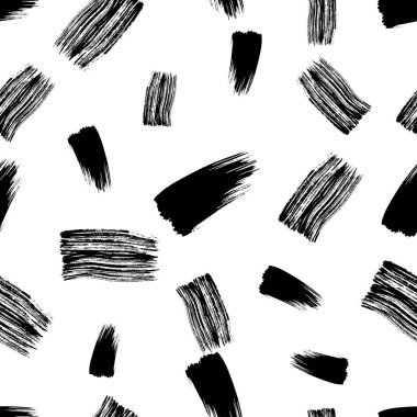 Koyu elle çizilmiş kusursuz desen beyaz arka planda karalama lekesi. Soyut grunge dokusu. Vektör illüstrasyonu