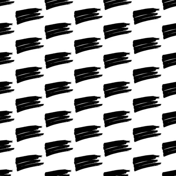 Naadloos Patroon Met Zwarte Stift Krabbels Witte Achtergrond Vectorillustratie — Stockvector