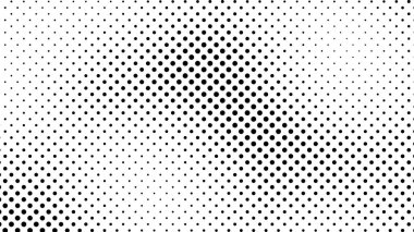Noktalı Grunge yarım ton arka plan. Çizgi roman tarzında siyah ve beyaz pop sanatları. Tek renkli nokta dokusu. Vektör illüstrasyonu