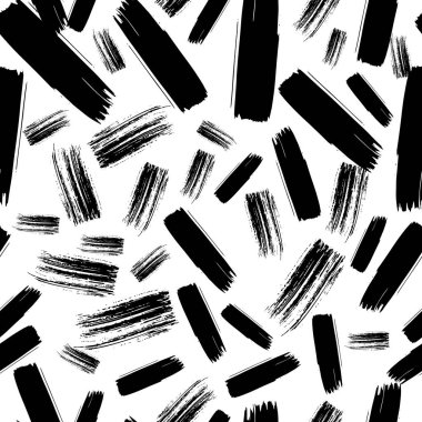 Koyu elle çizilmiş kusursuz desen beyaz arka planda karalama lekesi. Soyut grunge dokusu. Vektör illüstrasyonu