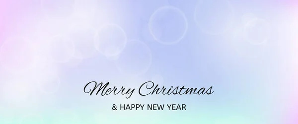 Weihnachtskarte Mit Verschwommenem Bokeh Lichteffekt Hintergrund Mit Kreisförmigen Weichlichtern Und — Stockvektor