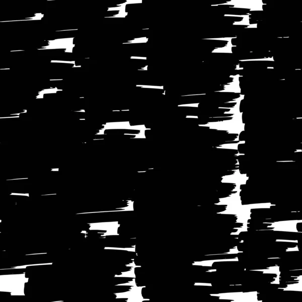 Seamless Pattern Black Marker Scribbles White Background Vector Illustration - Stok Vektor