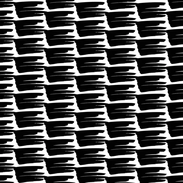 Seamless Pattern Black Marker Scribbles White Background Vector Illustration — Stockvektor