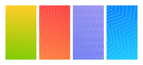 線で現代的なグラデーションの背景のセット ヘッダーバナー 明るい幾何学的抽象的なプレゼンテーションの背景 ベクターイラスト — ストックベクタ