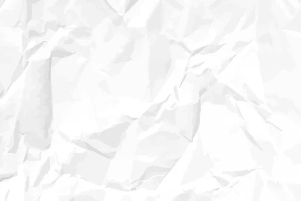 Білий Чистий Зім Ятий Паперовий Фон Горизонтальний Порожній Паперовий Шаблон — стоковий вектор