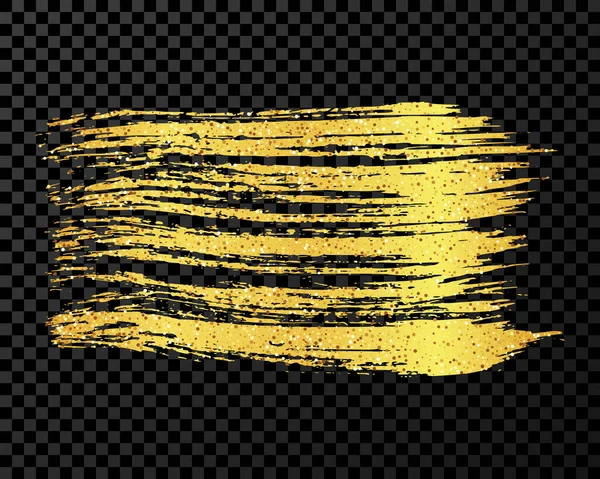 Cakar Kuas Emas Titik Tinta Yang Digambar Dengan Tangan Terisolasi - Stok Vektor