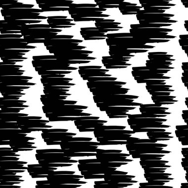 Seamless pattern with black marker scribbles on white background. Vector illustration