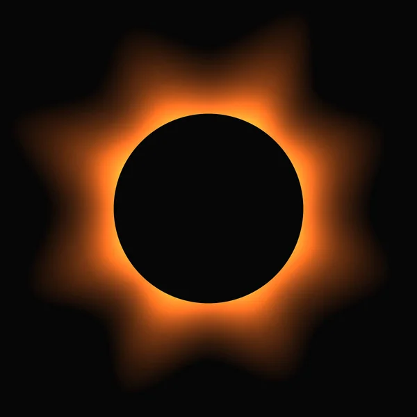 Circle Illuminate Frame Gradient Orange Neon Banner Isolated Black Background — Stock Vector