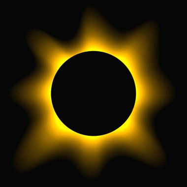 Circle illuminate frame with gradient. Yellow round neon banner isolated on black background. Vector illustration