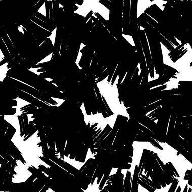 Seamless pattern with black marker scribbles on white background. Vector illustration