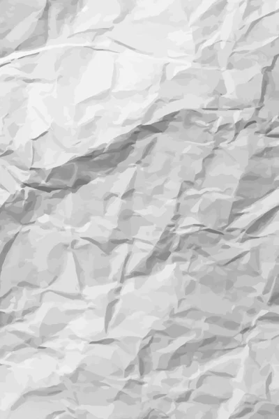 Bílé Čisté Zmačkané Papírové Pozadí Vertikální Zmačkaná Prázdná Papírová Šablona — Stockový vektor