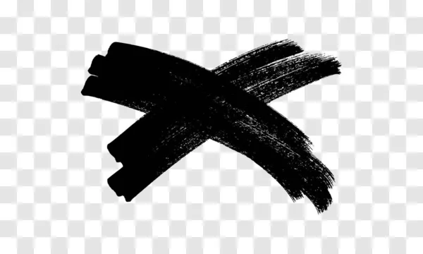 Hand Drawn Brush Cross Symbol Black Sketch Cross Symbol Transparent — Image vectorielle
