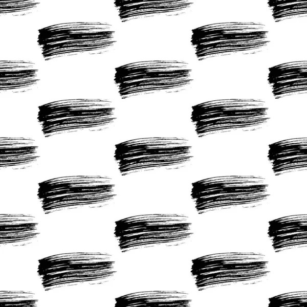 白地に暗手描きのスクリブルスミアでシームレスなパターン 抽象的なグランジテクスチャ ベクターイラスト — ストックベクタ
