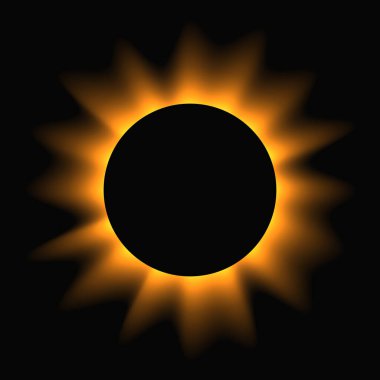 Circle illuminate frame with gradient. Orange round neon banner isolated on black background. Vector illustration