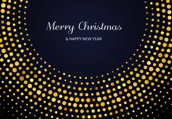Счастливого Рождества Нового Года Золотой Глиттер Узор Форме Круга Абстрактный — стоковый вектор