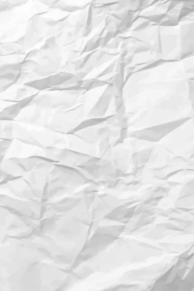 Λευκό Καθαρό Τσαλακωμένο Φόντο Χαρτιού Κάθετη Τσαλακωμένη Άδεια Χάρτινη Μορφή — Διανυσματικό Αρχείο