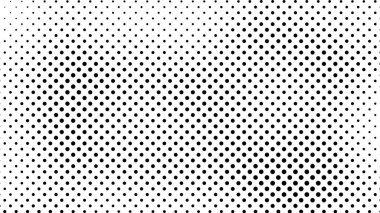 Noktalı Grunge yarım ton arka plan. Çizgi roman tarzında siyah ve beyaz pop sanatları. Tek renkli nokta dokusu. Vektör illüstrasyonu