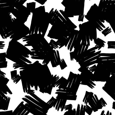 Koyu elle çizilmiş kusursuz desen beyaz arka planda karalama lekesi. Soyut grunge dokusu. Vektör illüstrasyonu