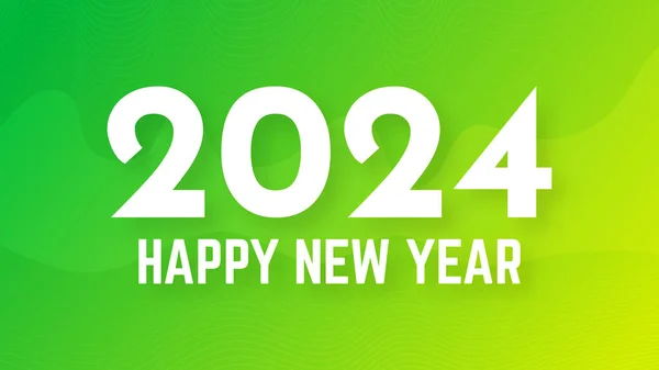 2024 Feliz Año Nuevo Fondo Plantilla Banner Felicitación Moderna Con — Vector de stock