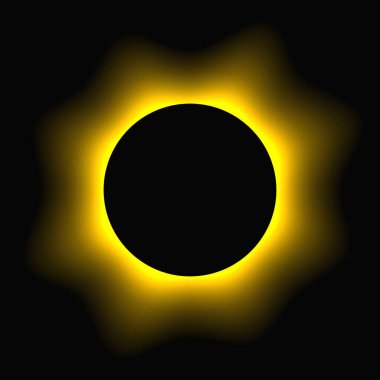 Circle illuminate frame with gradient. Yellow round neon banner isolated on black background. Vector illustration