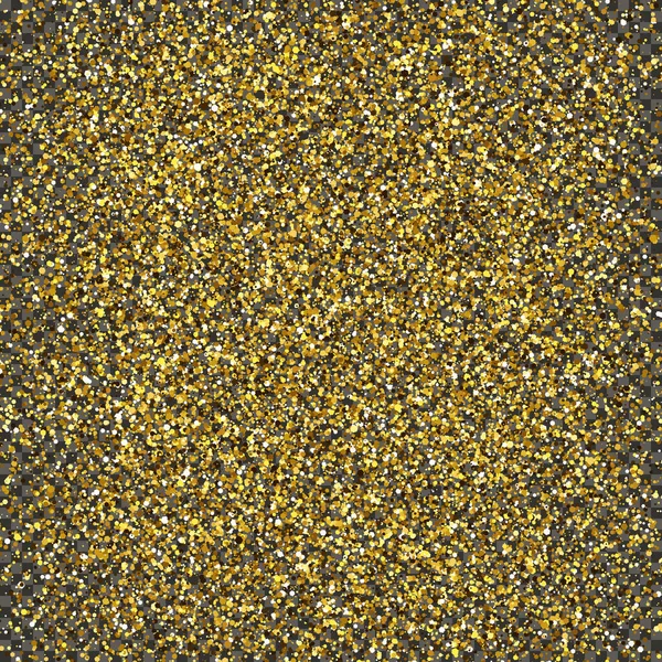 Gold Glittering Dust Gray Transparent Background Dust Gold Glitter Effect — Image vectorielle