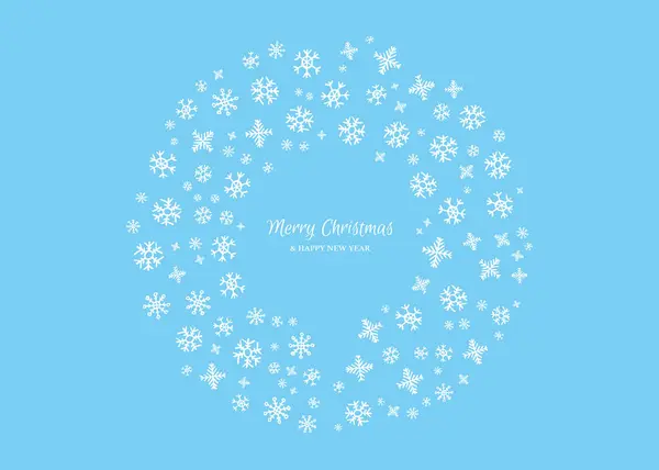 Joyeux Noël Bonne Année Toile Fond Avec Des Flocons Neige — Image vectorielle