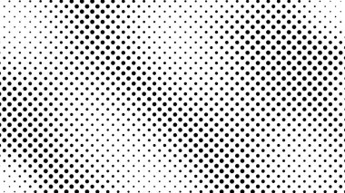 Noktalı Grunge yarım ton arka plan. Çizgi roman tarzında siyah ve beyaz pop sanatları. Tek renkli nokta dokusu. Vektör illüstrasyonu