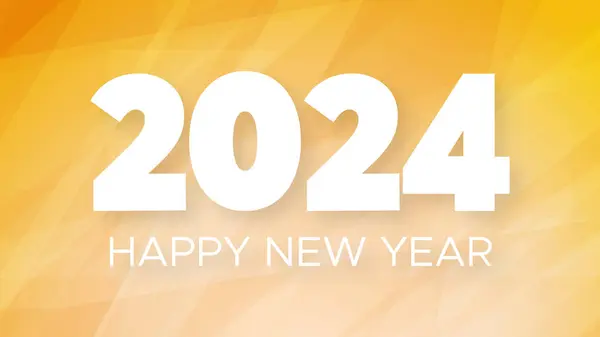 2024 Новим Роком Сучасний Шаблон Вітальних Банерів Білими 2024 Новорічними — стоковий вектор