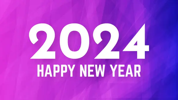 2024 Feliz Ano Novo Fundo Modelo Banner Saudação Moderna Com — Vetor de Stock