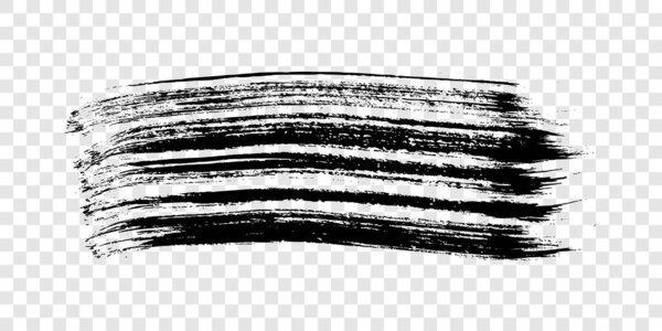 Black brush stroke. Hand drawn ink spots isolated on transparent background. Vector illustration