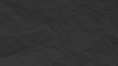 Siyah, buruşuk kağıt arka plan. Posterler ve afişler için yatay olarak buruşmuş boş kağıt şablonu. Vektör illüstrasyonu