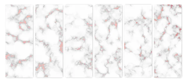 Roségold Marmor Textur Hintergrund Set Von Sechs Abstrakten Kulissen Aus — Stockvektor