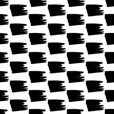 Koyu elle çizilmiş kusursuz desen beyaz arka planda karalama lekesi. Soyut grunge dokusu. Vektör illüstrasyonu