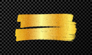 Altın renkli kalemle karalayın. Doodle tarzı karalama. Koyu şeffaf arkaplanda altın el çizimi tasarım elemanı. Vektör illüstrasyonu