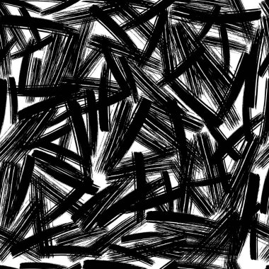 Koyu elle çizilmiş kusursuz desen beyaz arka planda karalama lekesi. Soyut grunge dokusu. Vektör illüstrasyonu