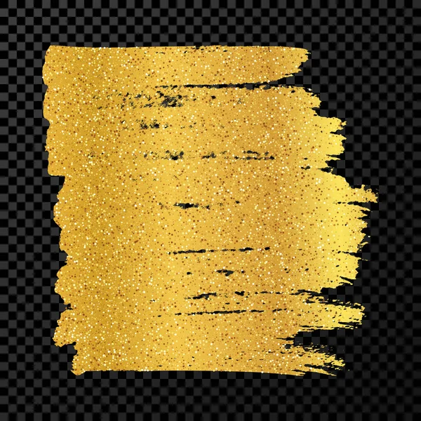 Altın Kalemle Karala Doodle Tarzı Karalama Koyu Şeffaf Arkaplanda Altın — Stok Vektör