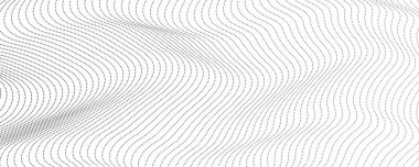 Yarım tonluk tek renkli arkaplan ve akışkan noktalar. Siyah beyaz soyut dalga dokusu. Vektör illüstrasyonu