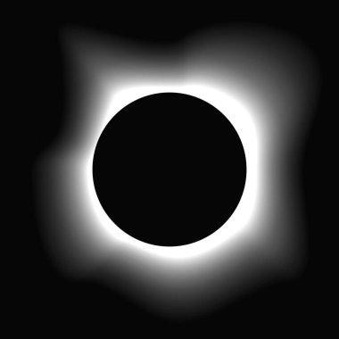 Çemberi gradyanla aydınlat. Siyah arkaplanda beyaz yuvarlak neon pankart var. Vektör illüstrasyonu