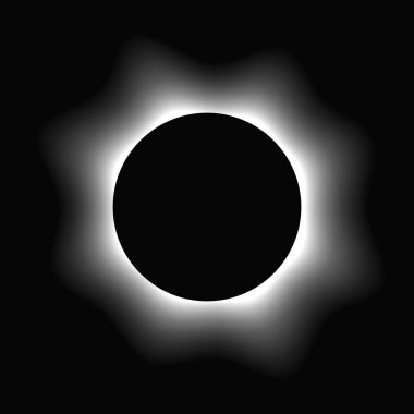 Çemberi gradyanla aydınlat. Siyah arkaplanda beyaz yuvarlak neon pankart var. Vektör illüstrasyonu