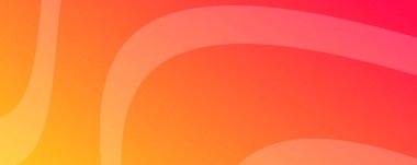 Dalga çizgileri olan modern turuncu eğimli arka planlar. Başlık pankartı. Parlak geometrik soyut sunum arkaplanları. Vektör illüstrasyonu