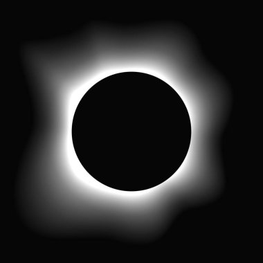 Çemberi gradyanla aydınlat. Siyah arkaplanda beyaz yuvarlak neon pankart var. Vektör illüstrasyonu